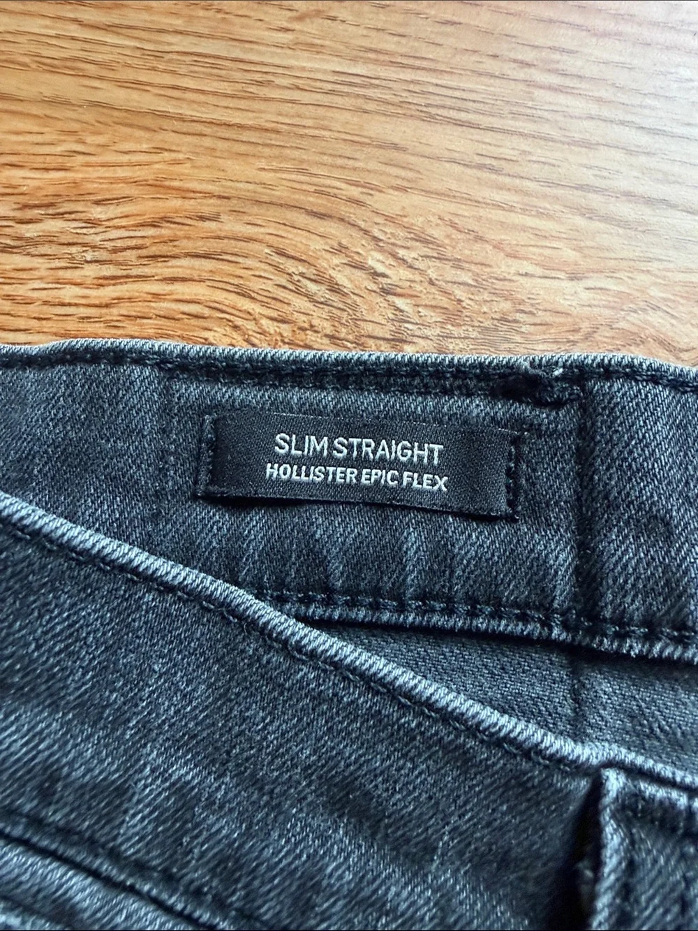 Hollister Men's Charcoal Slim Straight Jeans